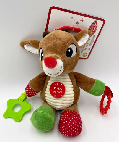 Rudolph The Red Nosed Reindeer Baby Musical Activity Plush Toy Crinkle Rattle