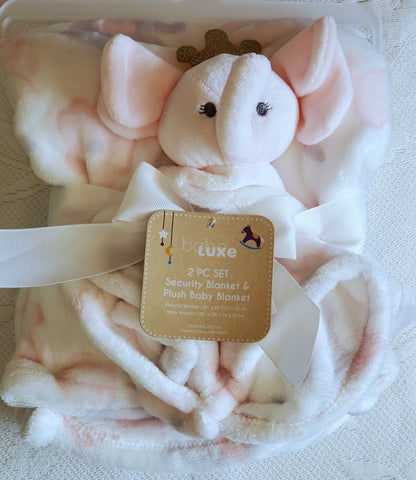BABY LUXE 2-Piece Pink Elephant