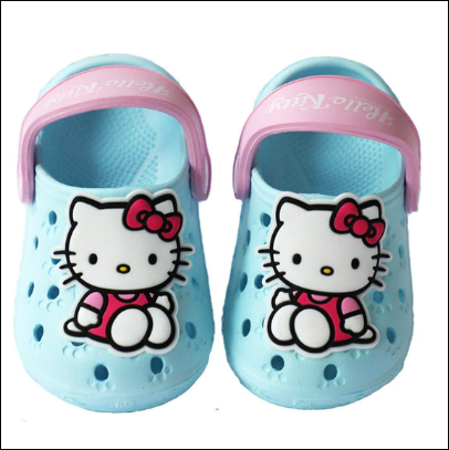 Hello Kitty Summer Slippers - Blue Green