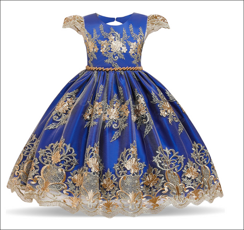 Formal Girl Dress - Blue