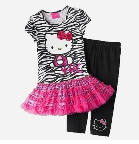 Hello Kitty Girls Dress with Legging Set