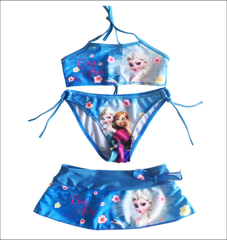 Princess Two Piece Bathing Suit - Elsa and Anna
