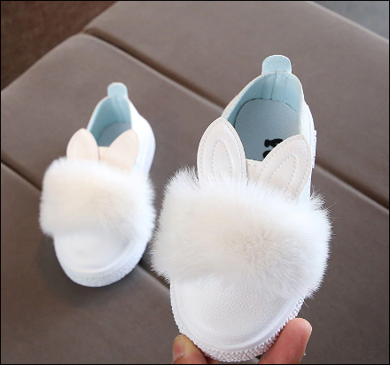 Girls' Cute Rabbit Ears Shoes - White