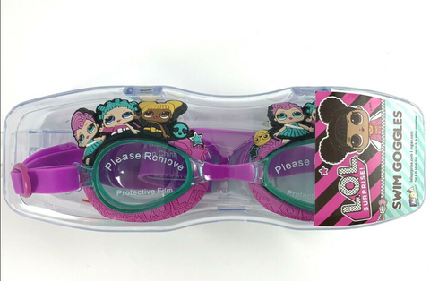LOL Surprise Kids Youth Girls Swim Goggles - Purple