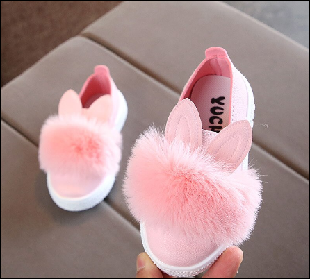 Girls' Cute Rabbit Ears Shoes - Pink