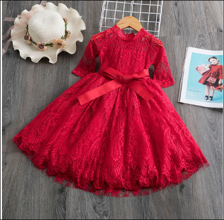 Red Dress Girl Lace