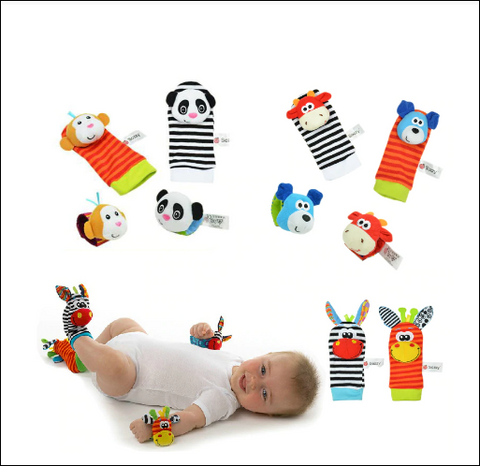 Soft Baby Wrist Rattle and Foot Finder Socks