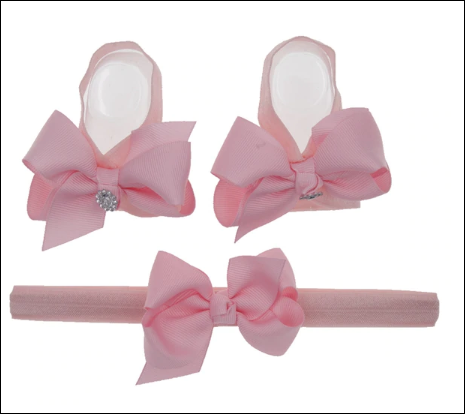 Baby Girls Barefoot Sandals Headbands