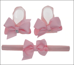 Baby Girls Barefoot Sandals Headbands