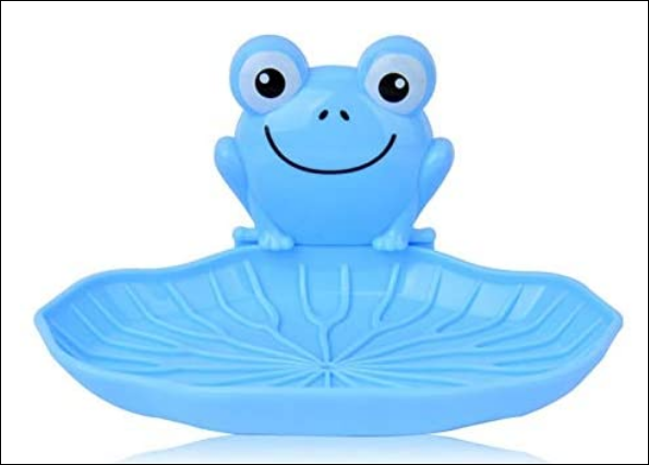 Suction Soap Dish - Cute Frog Wall Mounted Soap Dish - Blue