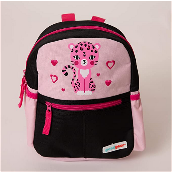 Good Gear Backpack with Safety Harness Leash - Pink Cheetah