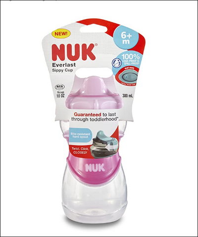 NUK Everlast Sippy Cup, Pink, 10oz 1pk
