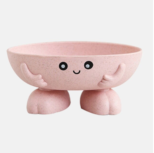 Samhe Soap Holder, Cute Soap Dish for Kids Children - Pink