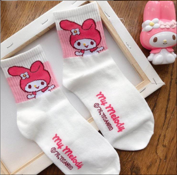 Sanrio My Melody Cute Socks for Girl - Hot Pink