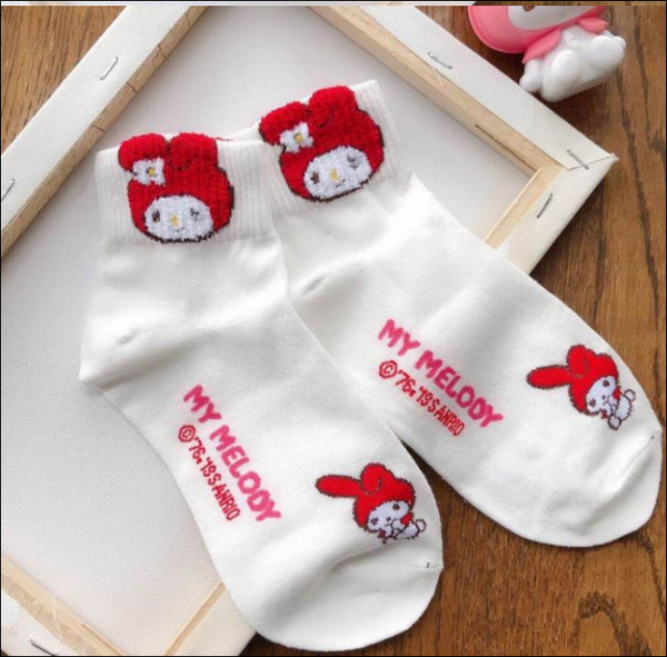 Sanrio My Melody Cute Socks for Girl - Red