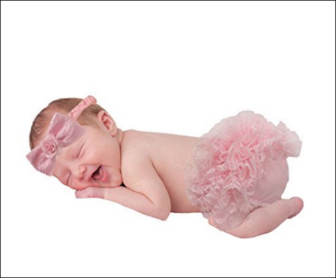 So 'Dorable, Baby Girls Ruffle Diaper Cover and Crown Head Wrap