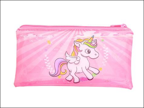 Cartoon Unicorn Pencil Case Set for Girls