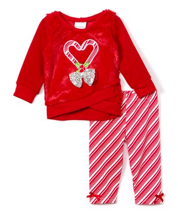 Nannette Baby - Baby Girls' Candy Cane Striped Playwear